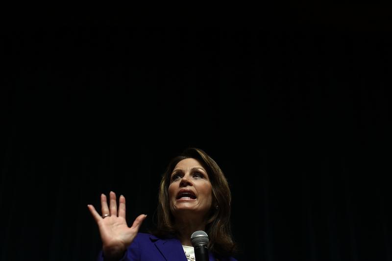 Republican presidential candidate U.S. Rep. Michele Bachmann (R-MN) speaks to a Town Hall meeting held at the Principal Financial Group December 29, 2011 in Des Moines, Iowa.